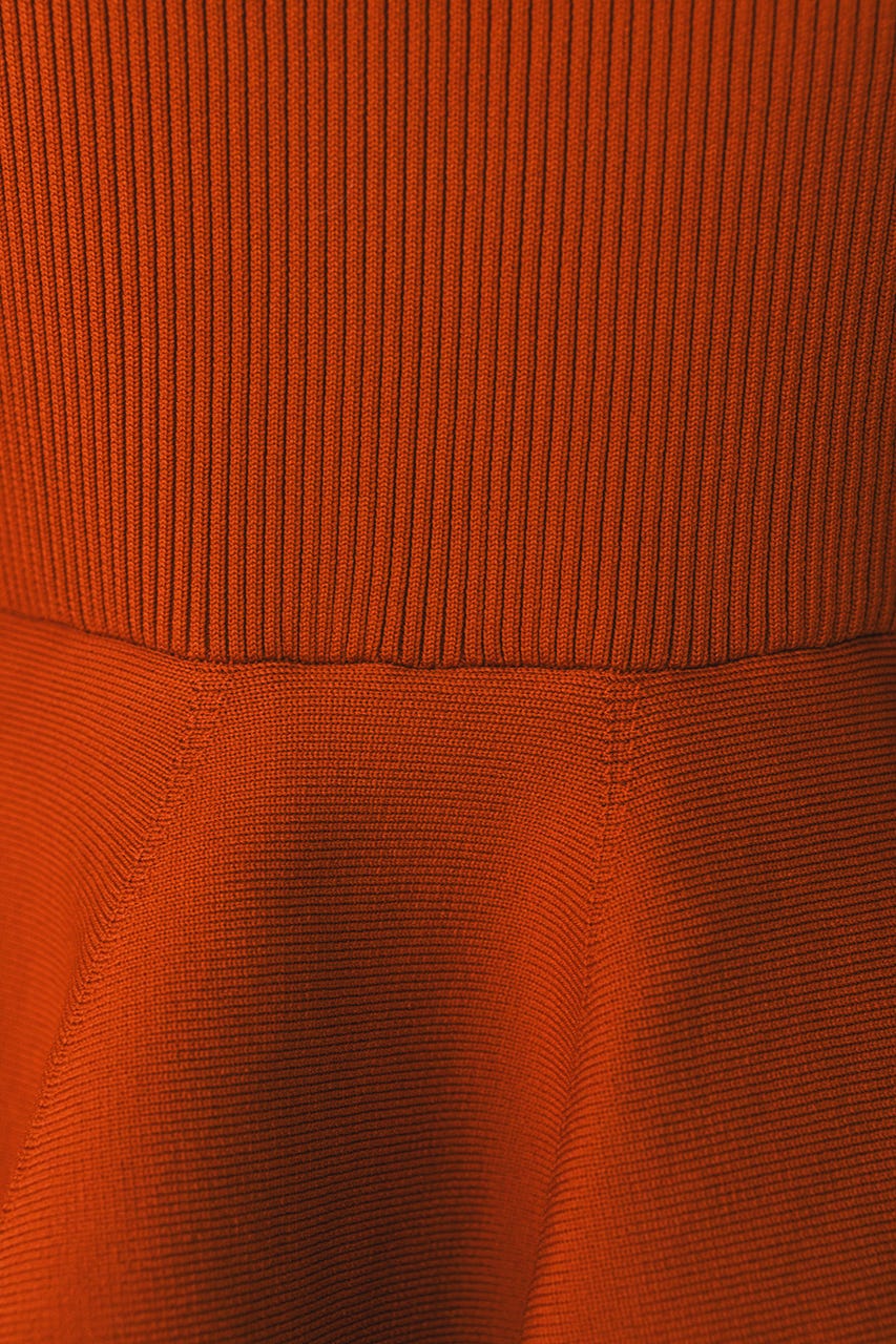 ドッキングフォルムニットワンピース ORG M