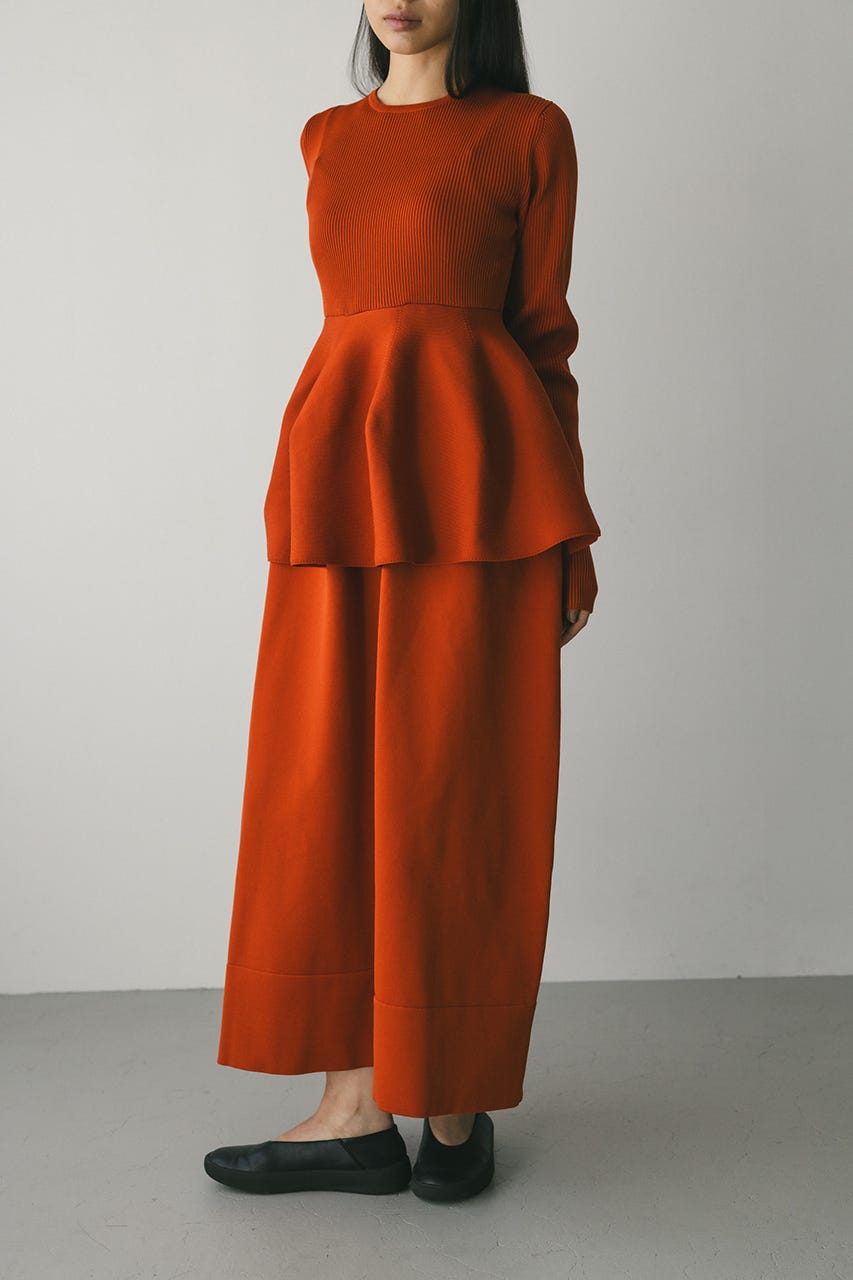 ドッキングフォルムニットワンピース ORG M