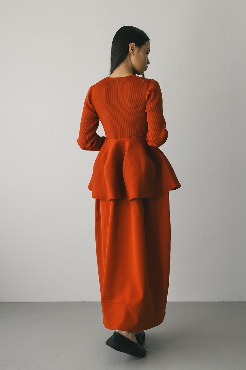 ドッキングフォルムニットワンピース ORG M