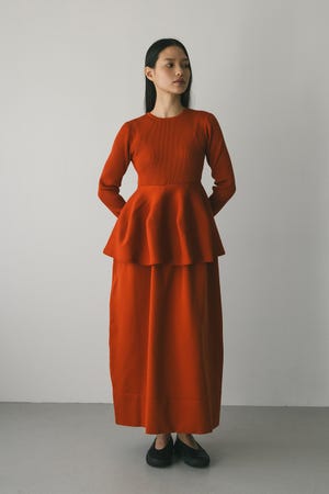 ドッキングフォルムニットワンピース