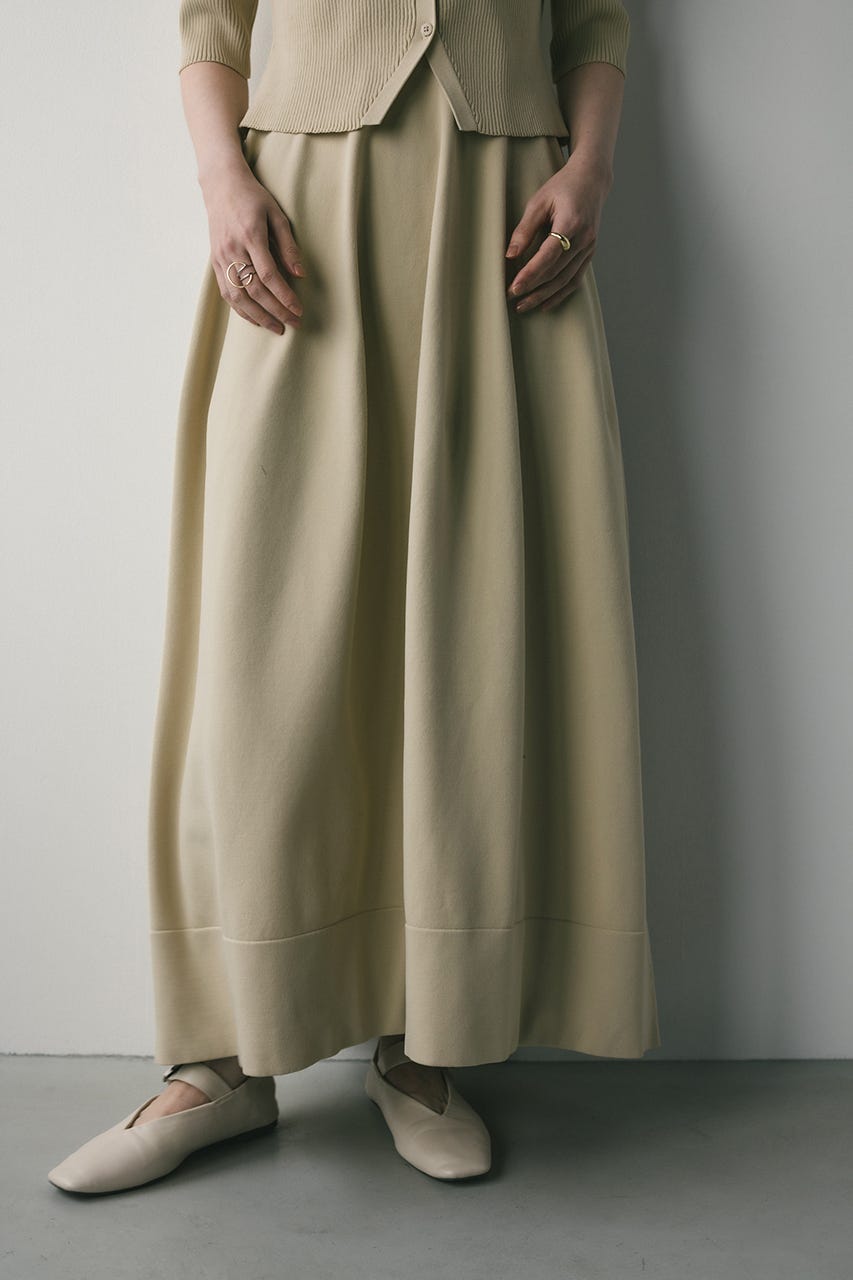 2ピースハーフスリーブポロニットワンピース BEG M