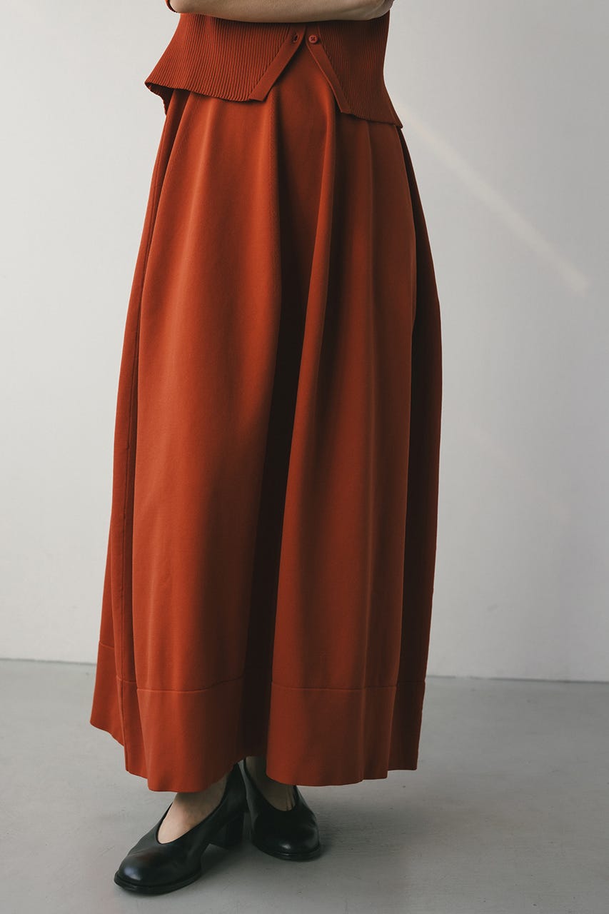 2ピースハーフスリーブポロニットワンピース D/ORG M