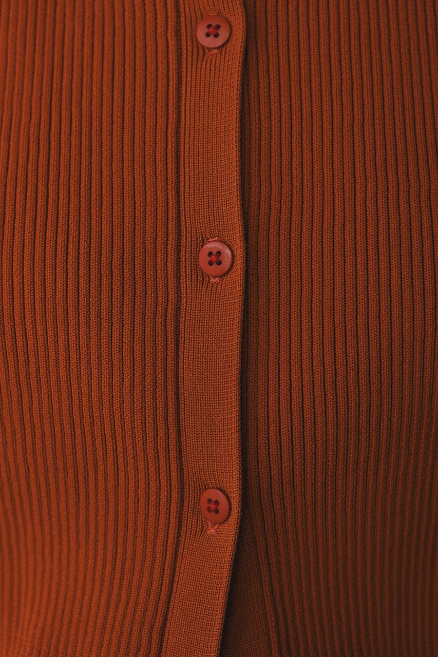 2ピースハーフスリーブポロニットワンピース D/ORG M