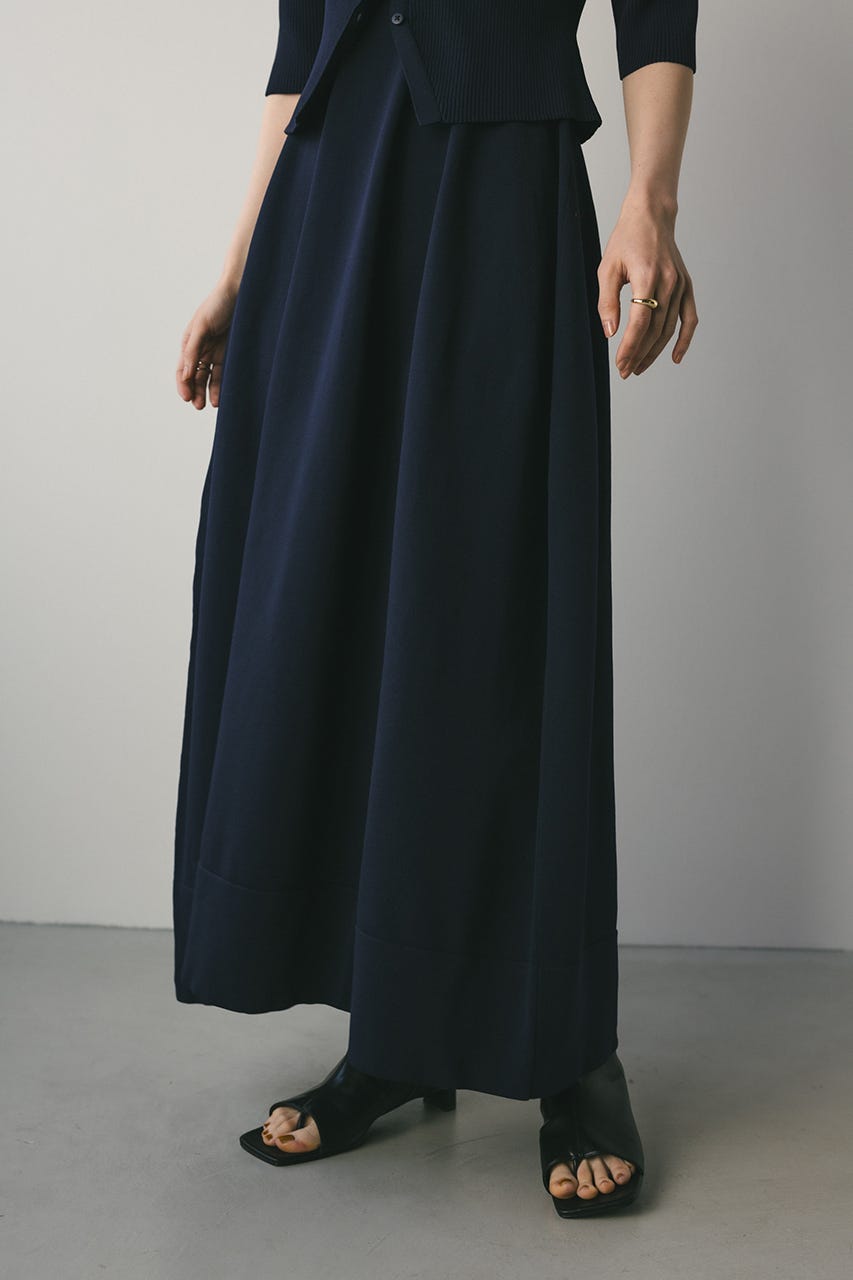 2ピースハーフスリーブポロニットワンピース NVY M