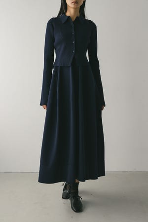 2ピースポロニットワンピース