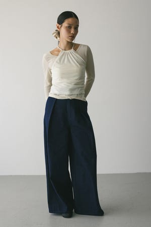 2ピースホルターベロアトップ