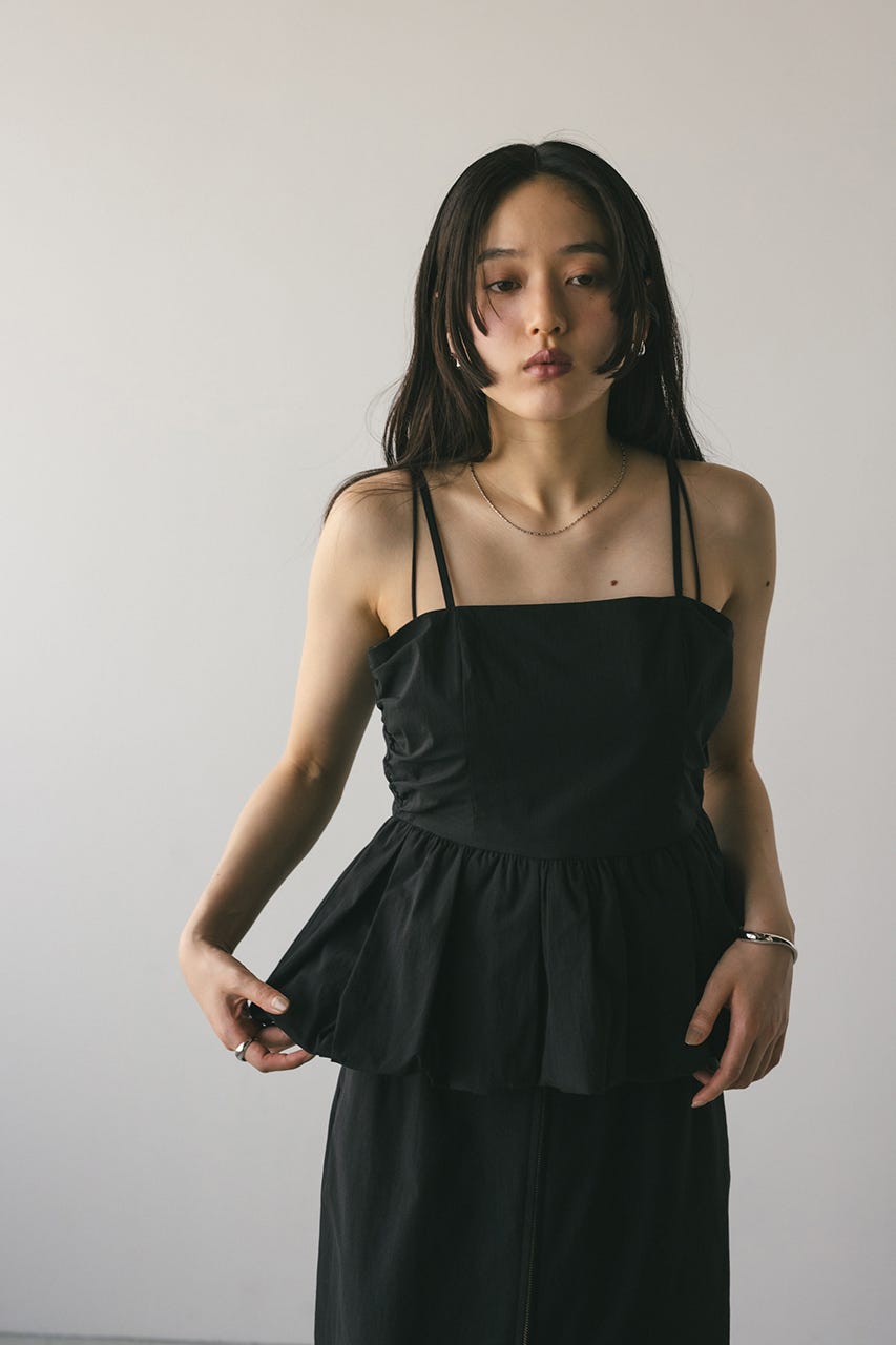 【STYLEMIXER】ペプラムキャミトップ STYLEMIXER ペプラムキャミトップ WHT -ファッション通販