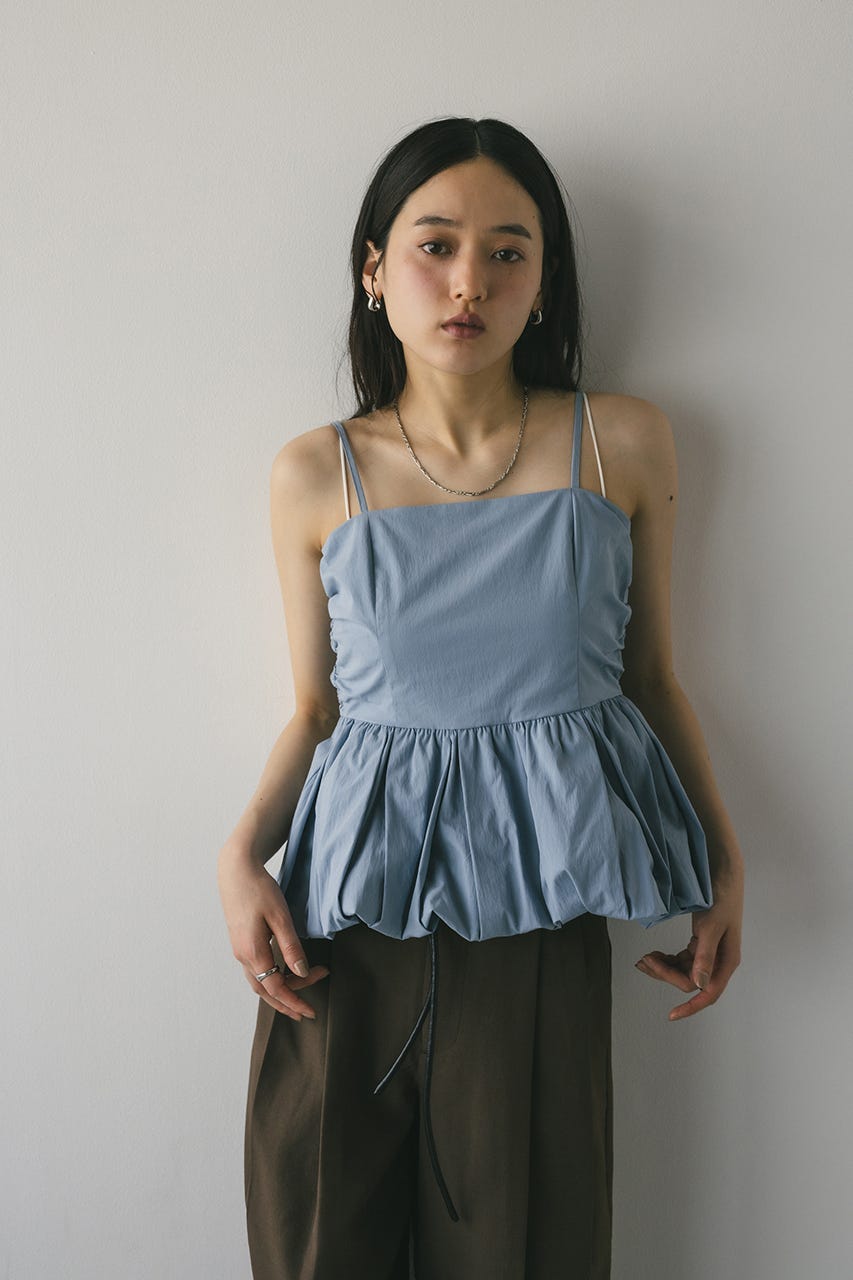 STYLEMIXER | ペプラムキャミトップ (ベアトップ ) |SHEL'TTER