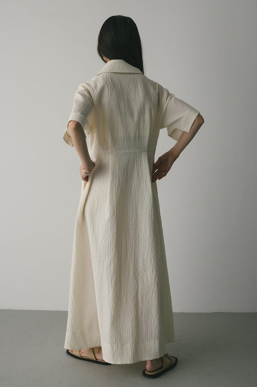 ビッグカラーフレアワンピース IVOY M