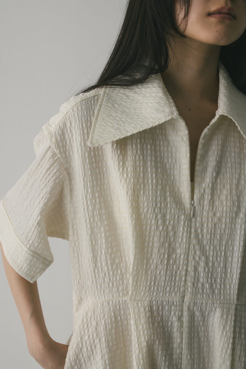 ビッグカラーフレアワンピース IVOY M