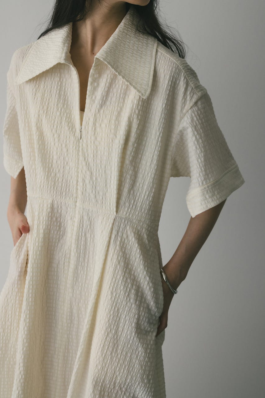 ビッグカラーフレアワンピース IVOY M