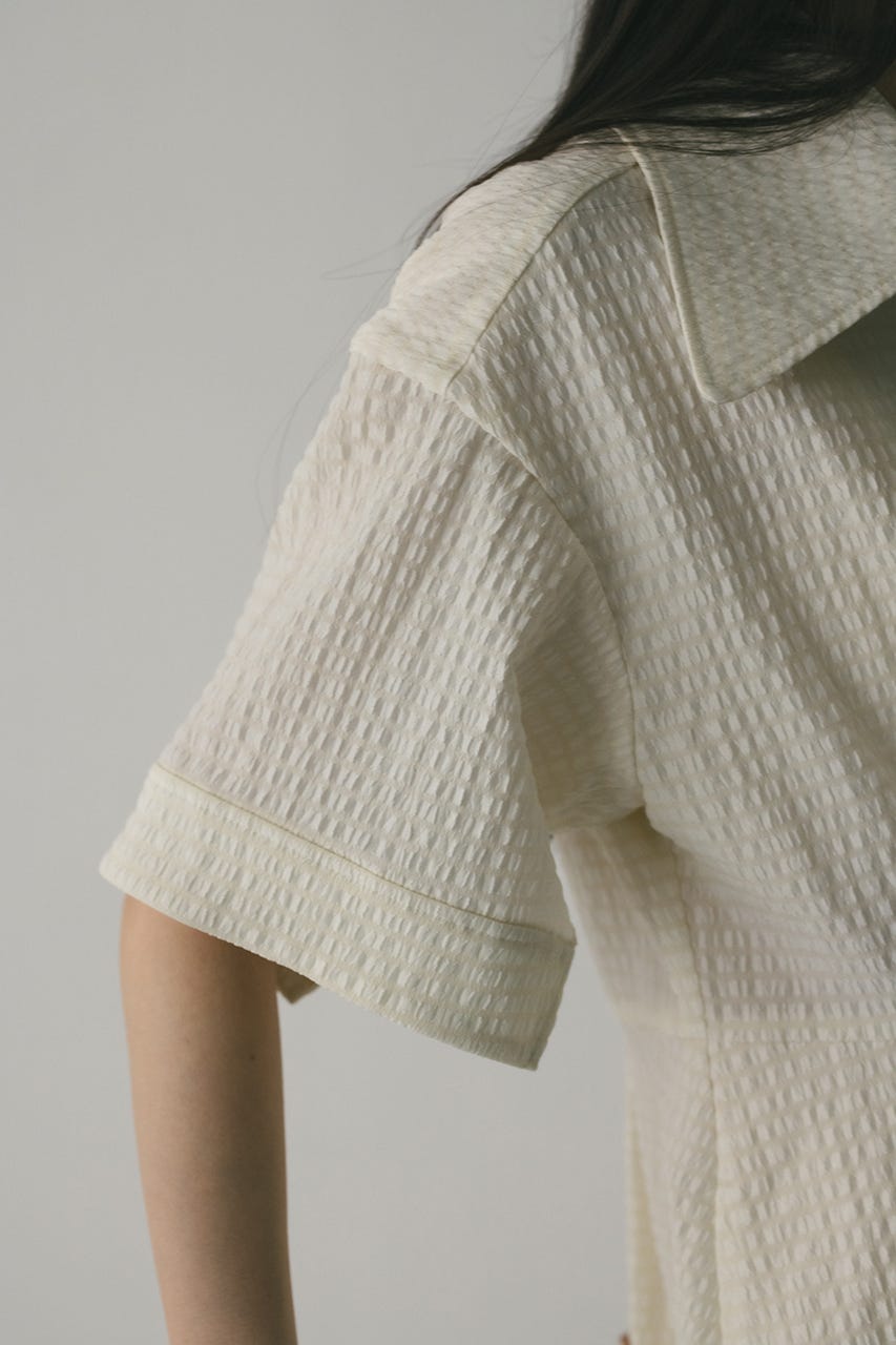 ビッグカラーフレアワンピース IVOY M