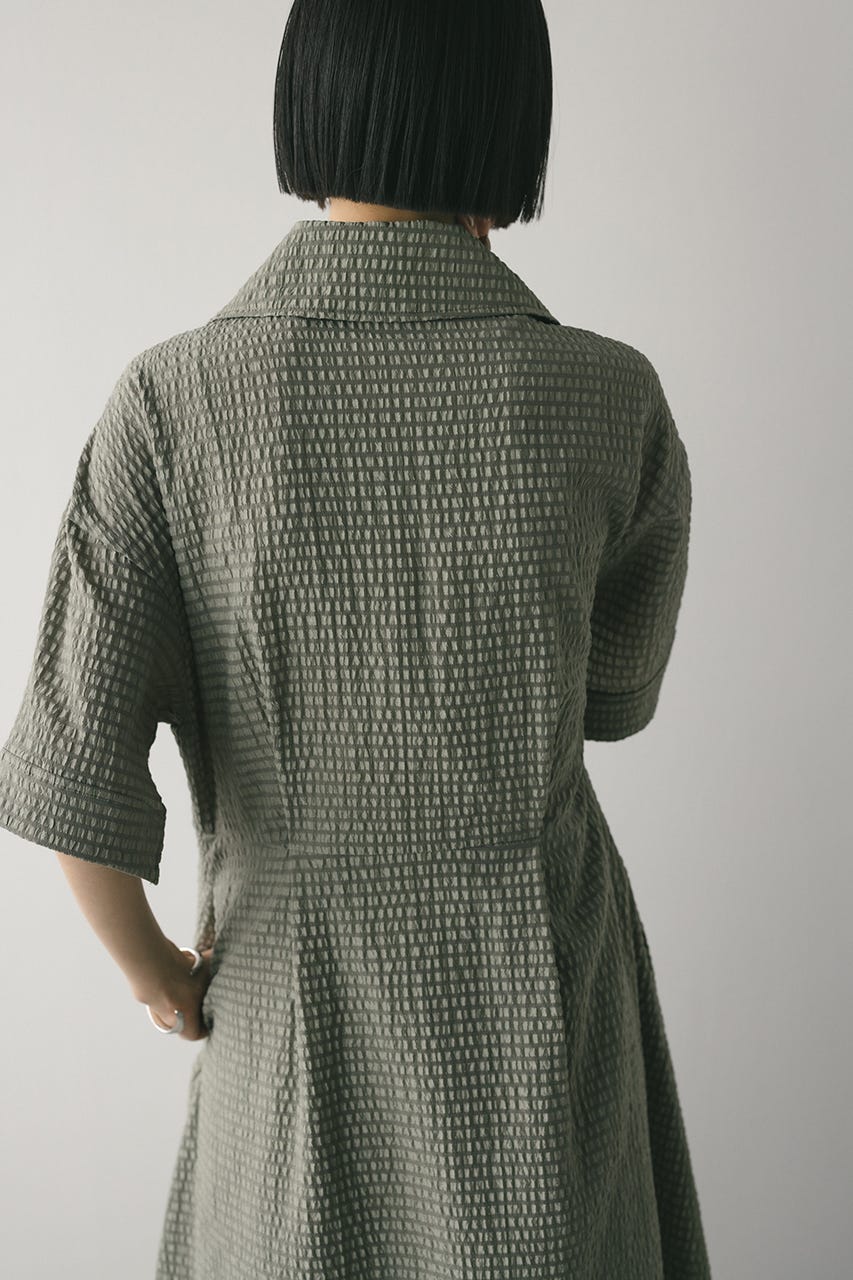 I AM MARI●Ｖネックフレアシフォンロングワンピース ３color シフォンスリーブロングドレス(ネイビー)CR1-377NA-3L | OTONA DRESS