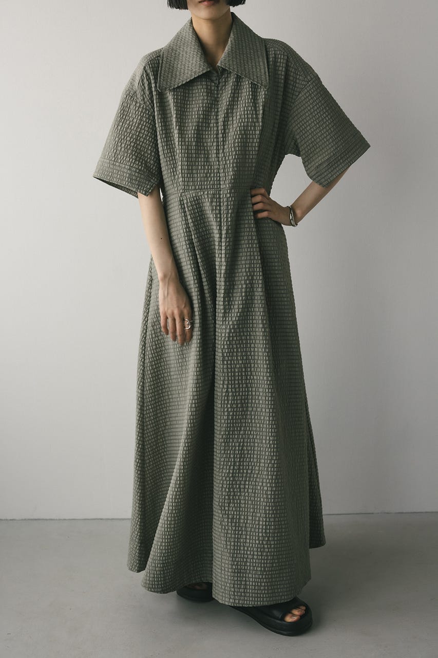 STYLEMIXER | ビッグカラーフレアワンピース (ワンピース(ロング