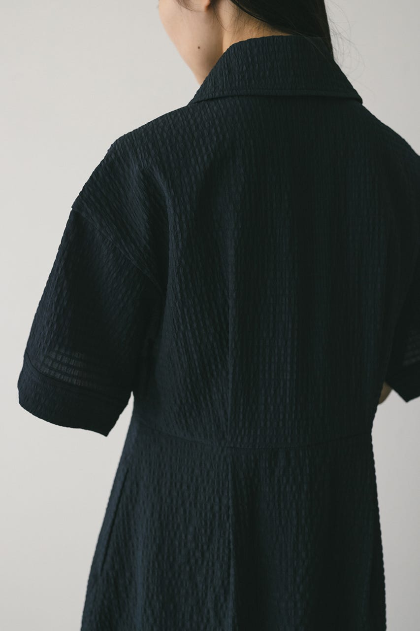 ビッグカラーフレアワンピース NVY S