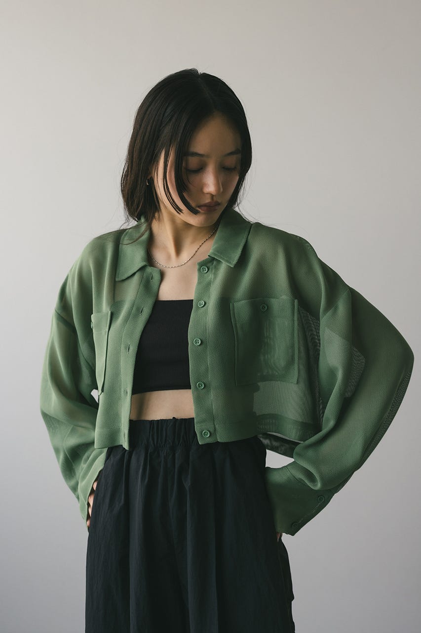 メッシュシャツ STYLEMIXER | ワイドスリーブメッシュショートシャツ (シャツ