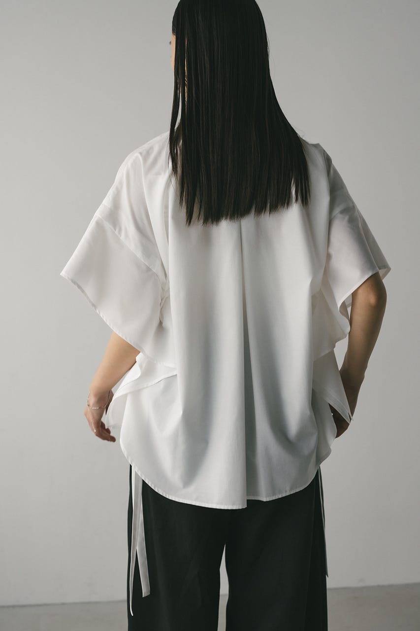 ブラウス シャツ サイドドロストパネルシャツ レディース natural couture ブラウス シャツ サイドドロストトップス