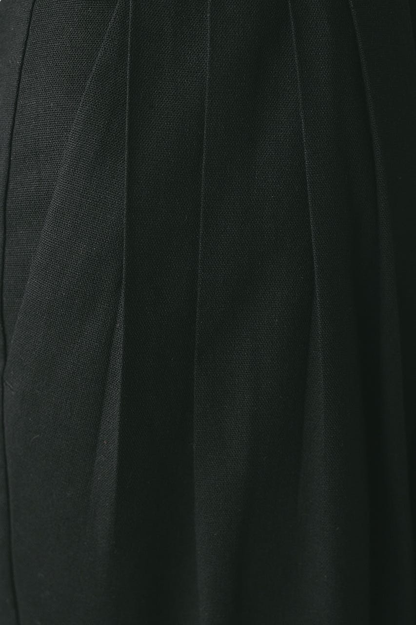 リネンミックスタックパンツ BLK M