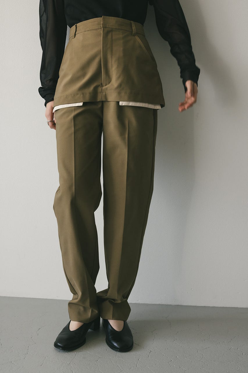 レイヤーセンタープレスパンツ BEG S