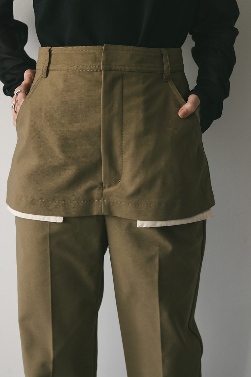 レイヤーセンタープレスパンツ BEG S