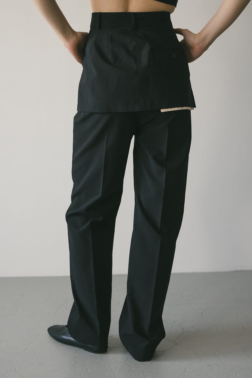 レイヤーセンタープレスパンツ BLK M