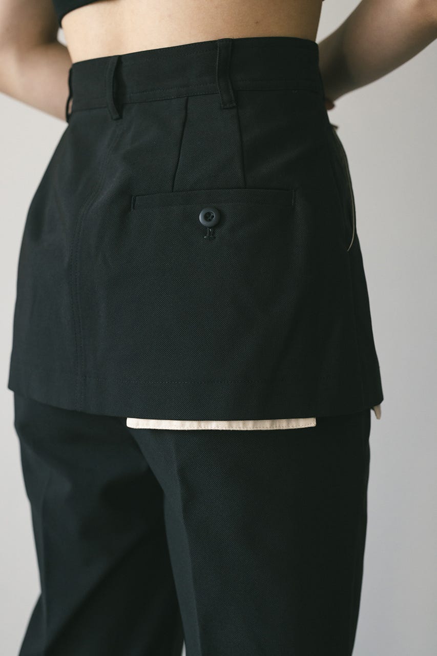 レイヤーセンタープレスパンツ BLK M