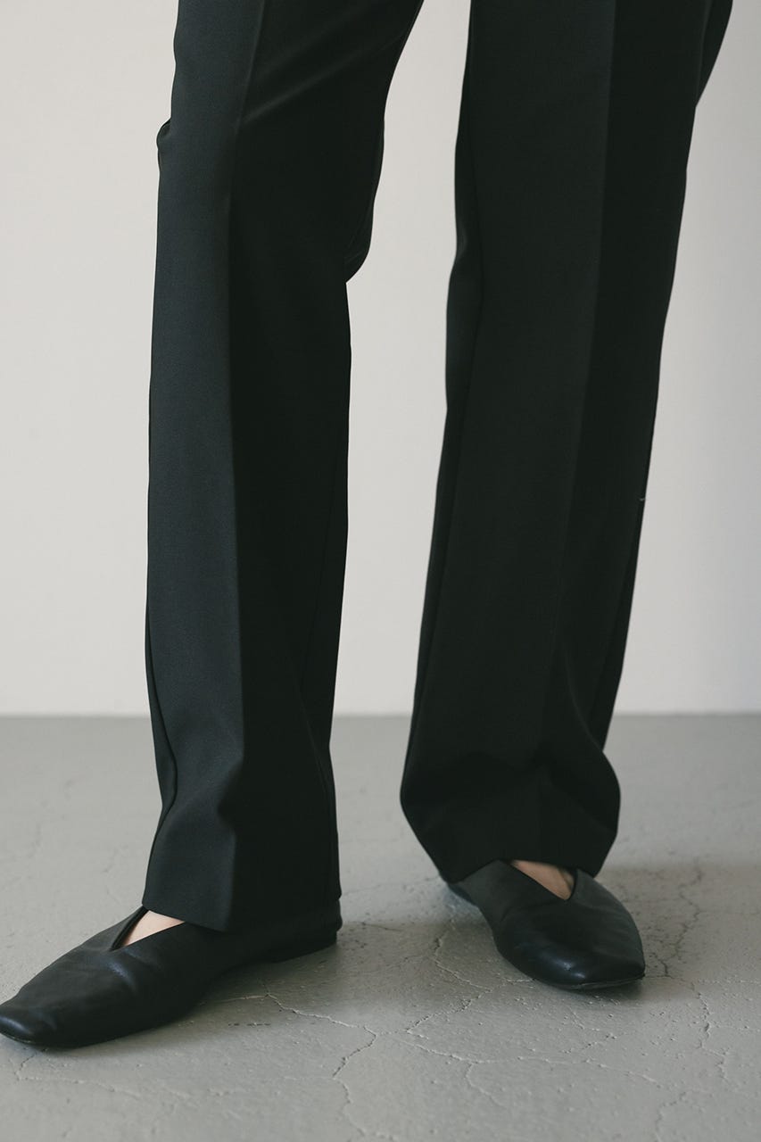レイヤーセンタープレスパンツ BLK M