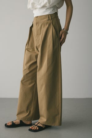 ウエストレイヤーワイドチノパンツ
