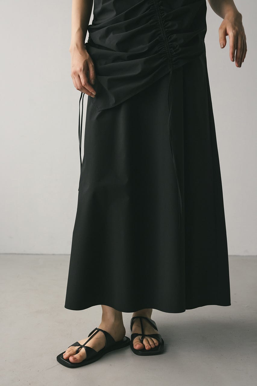 シャーリングレイヤーワンピース BLK S