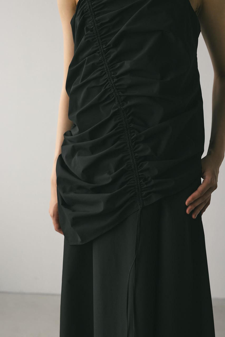 シャーリングレイヤーワンピース BLK S