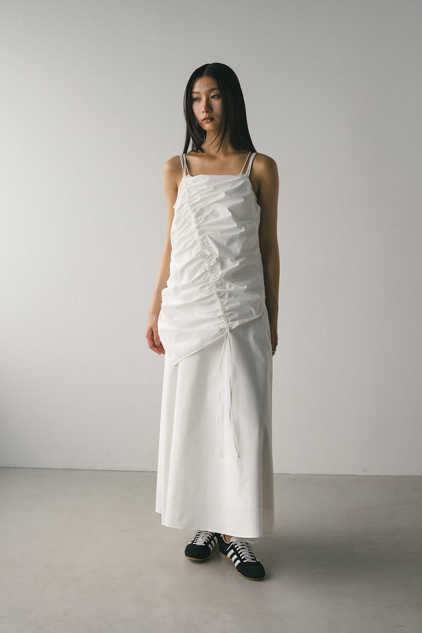 シャーリングレイヤーワンピース WHT M
