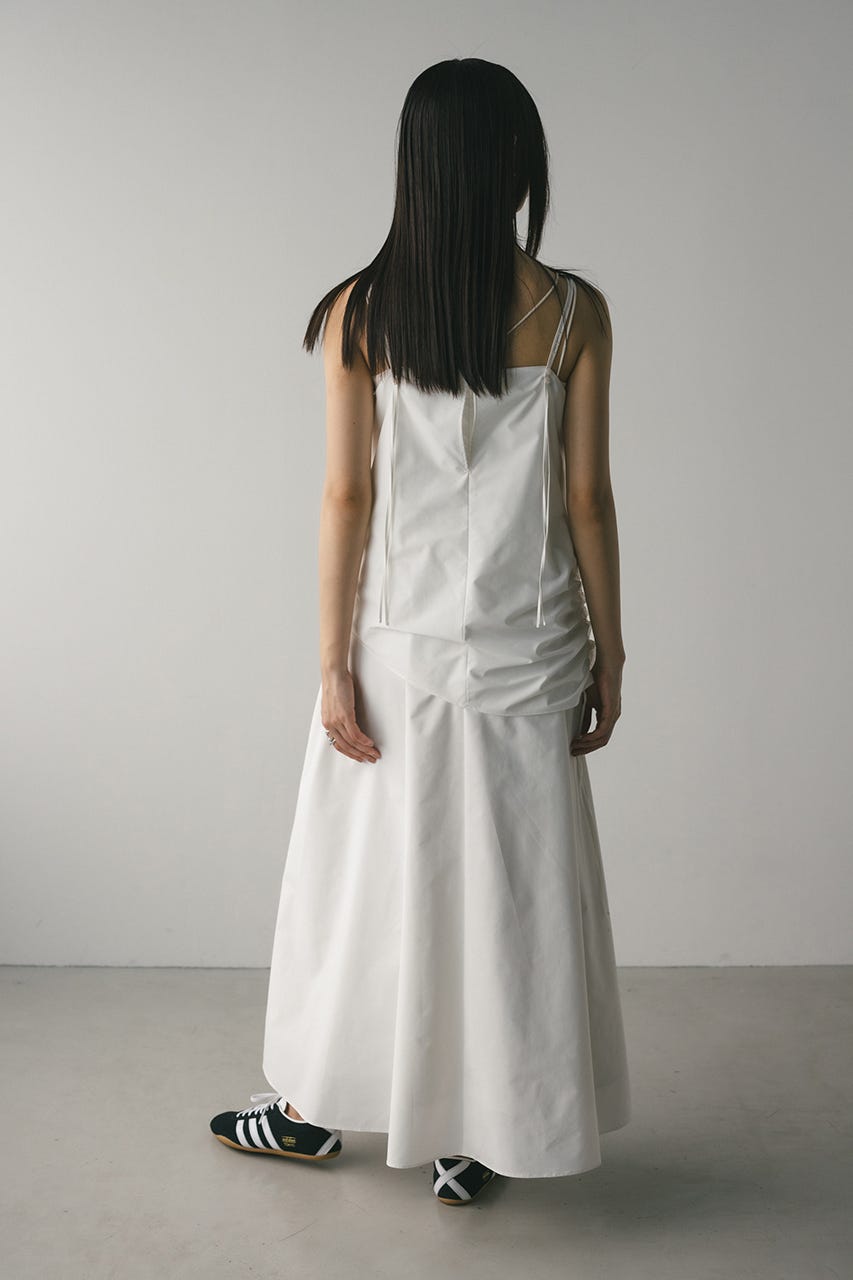 シャーリングレイヤーワンピース WHT M