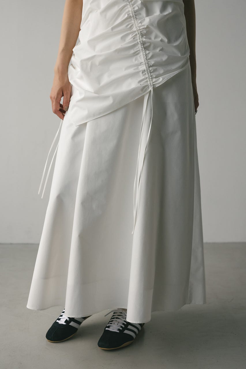 シャーリングレイヤーワンピース WHT M