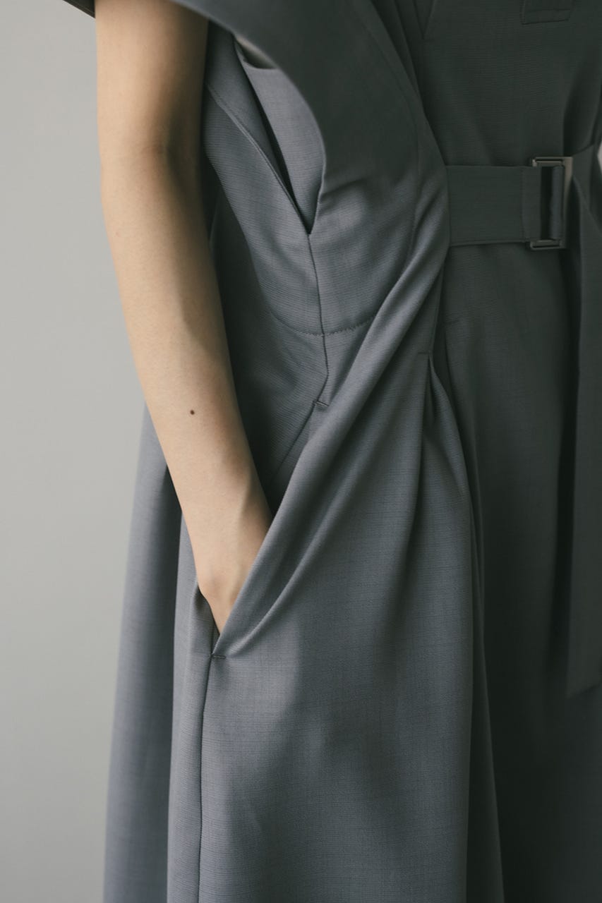 バックルベルトワンピース C.GRY S