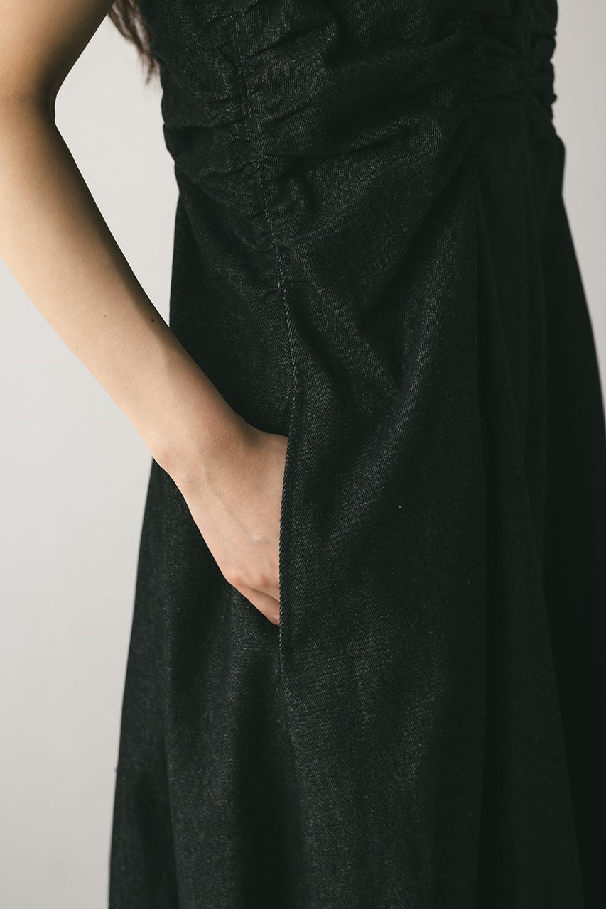 シャーリングギャザーワンピース IDG S