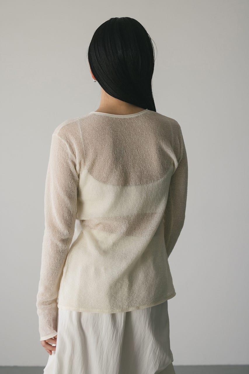 2WAYリボンサマーニット WHT FREE