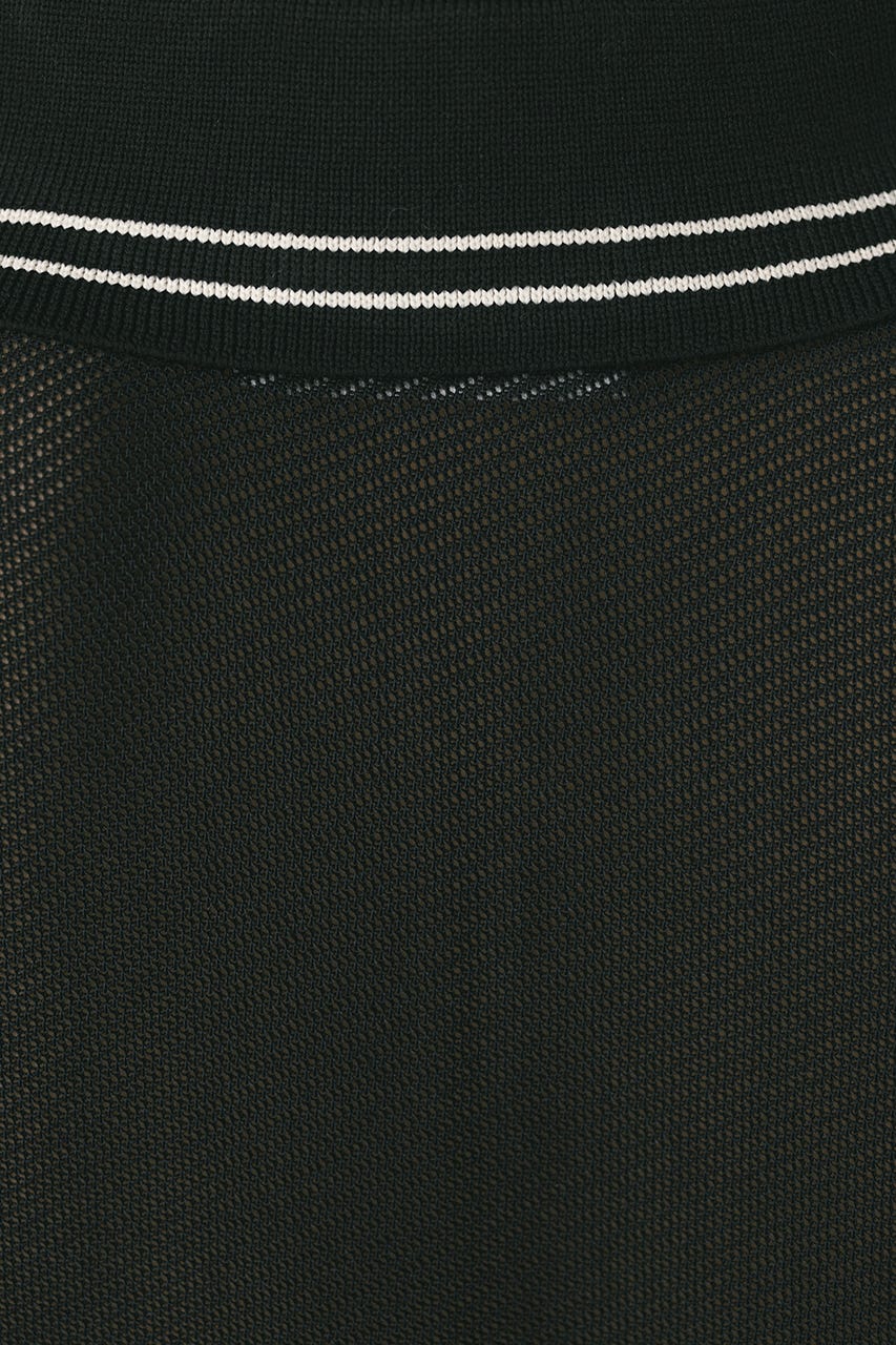 ラインカラーメッシュトップ BLK FREE