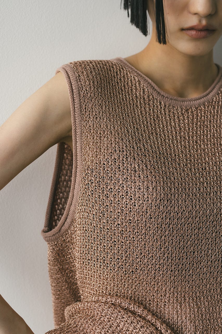 グロスヤーンニットタンク PNK FREE