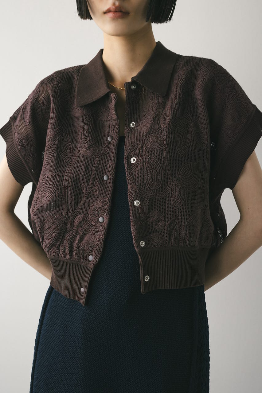 STYLEMIXER | エンブロイダリーニットトップ (ニット ) |SHEL