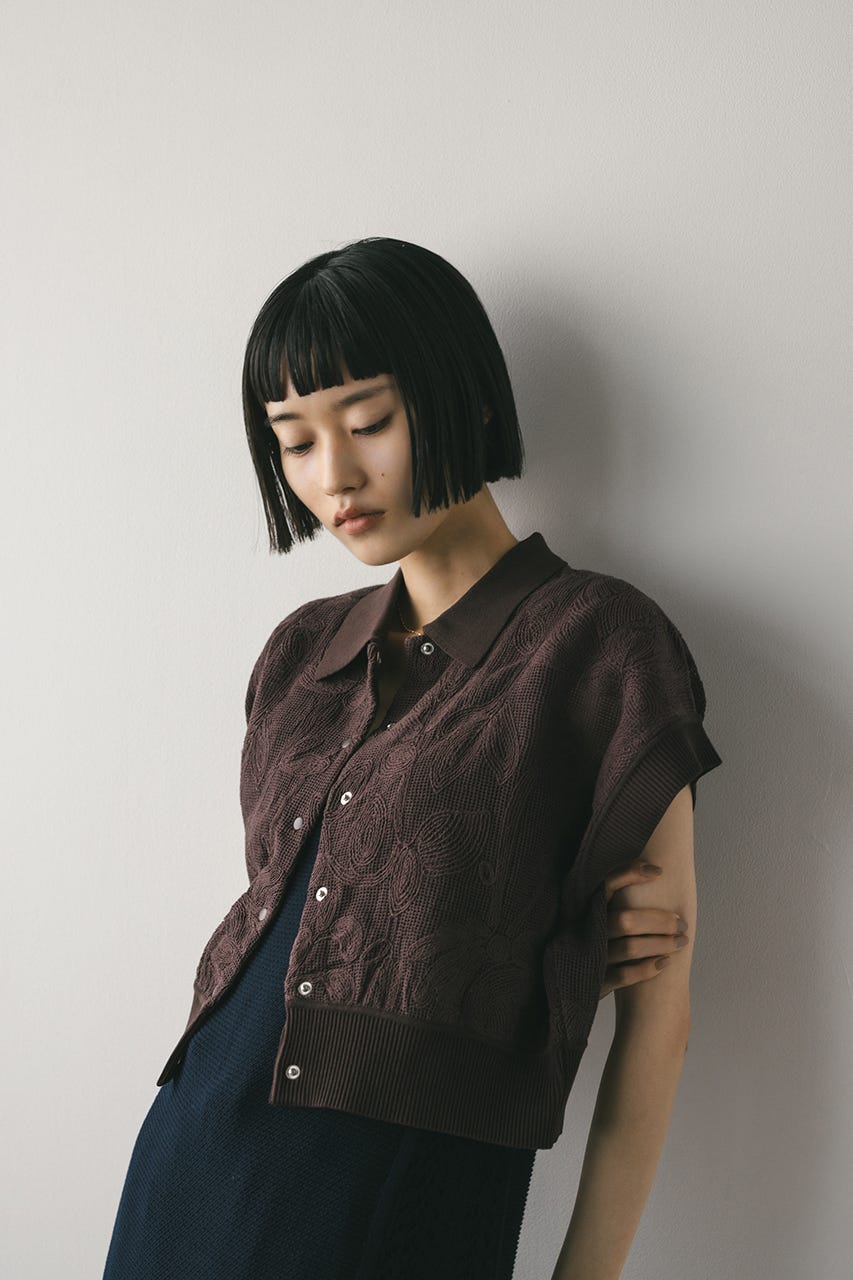 STYLEMIXER | エンブロイダリーニットトップ (ニット ) |SHEL