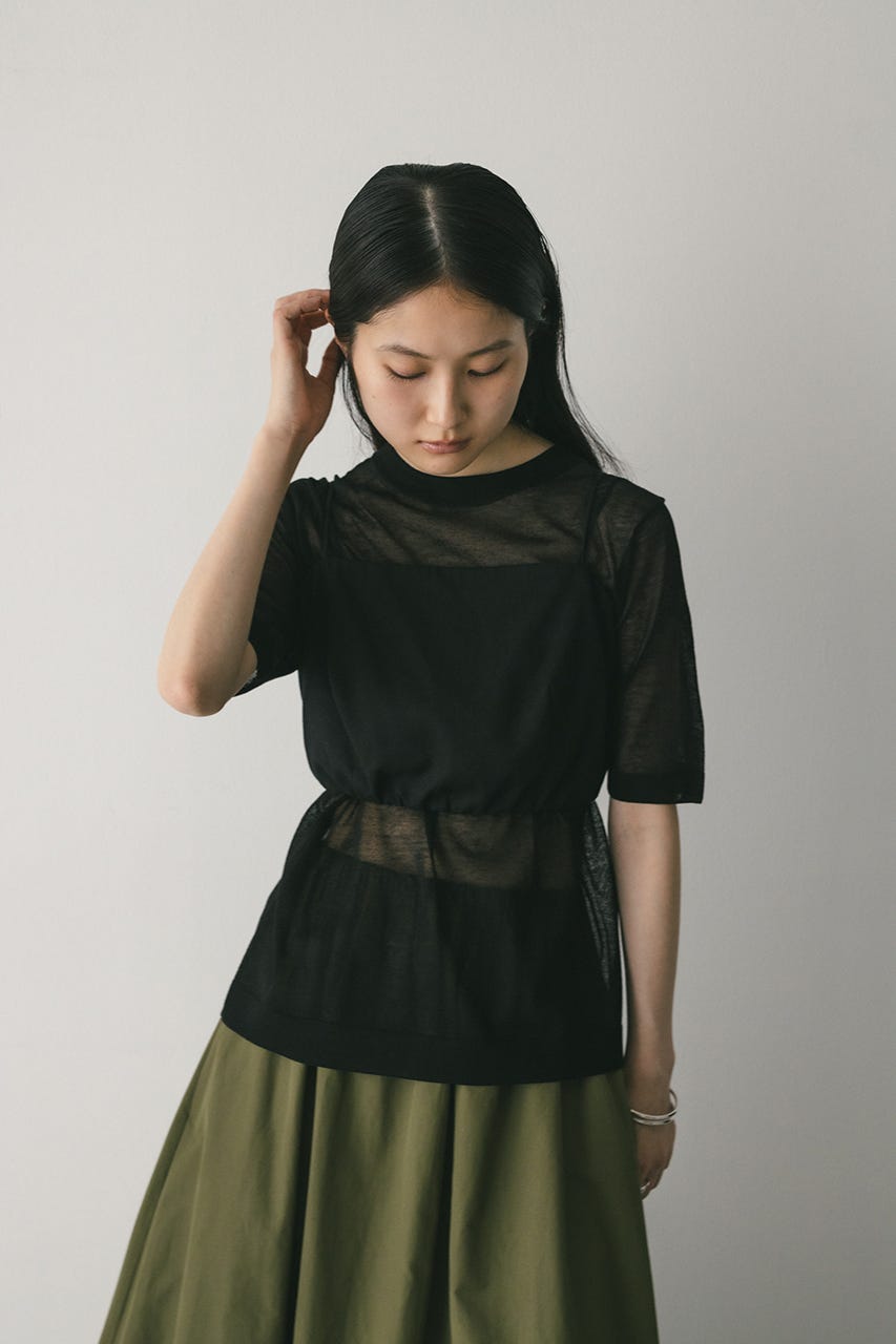 STYLEMIXER | ウォッシャブルリネンニットT (ニット ) |SHEL