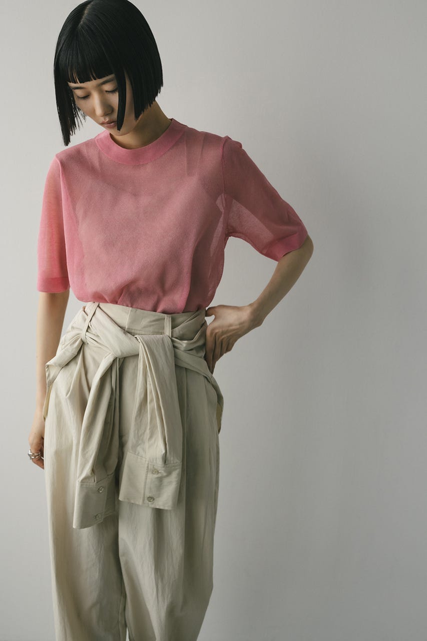 STYLEMIXER | ウォッシャブルリネンニットT (ニット ) |SHEL