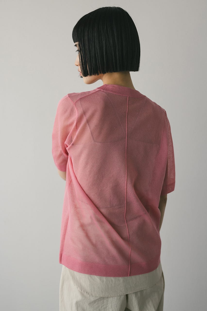 イートウツ　リネンニット　サイズM イギリス製 羽織 / Y. & SONS×T.T / ウールリネン / BROWN（With tailoring