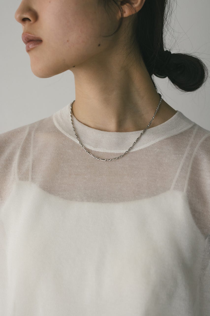 ウォッシャブルリネンニットT WHT FREE