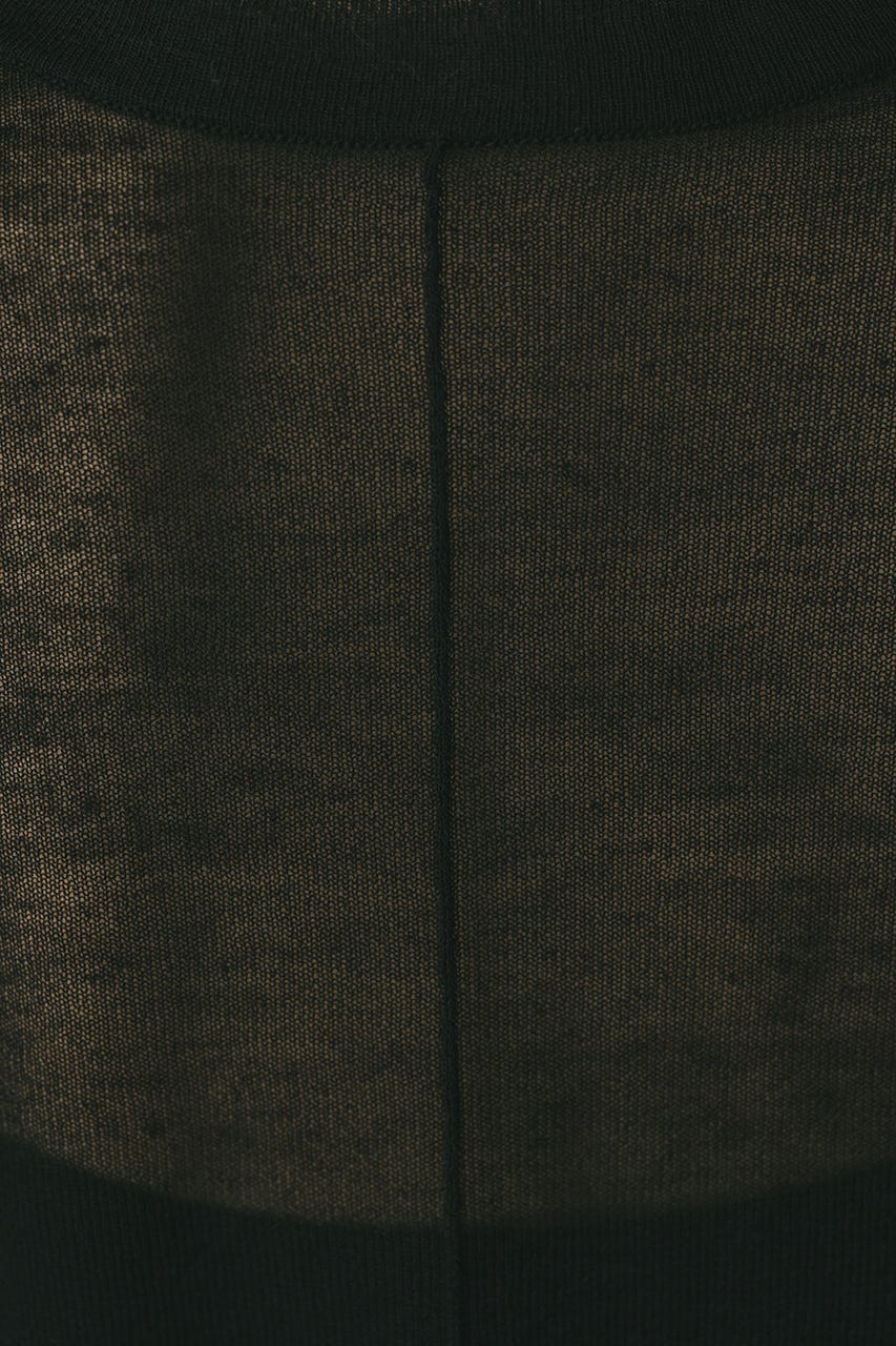 ウォッシャブルリネンニットタンク BLK FREE