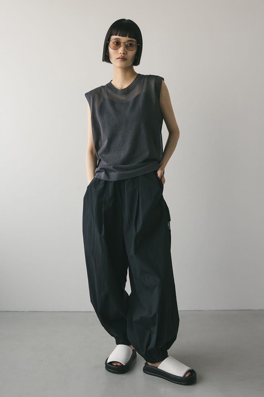 MOSSA　ウィメンズ　ストレッチタンクトップ　XL　新品未使用品 PLUS】カップ付きバイカラーニットタンクトップ｜WOMEN