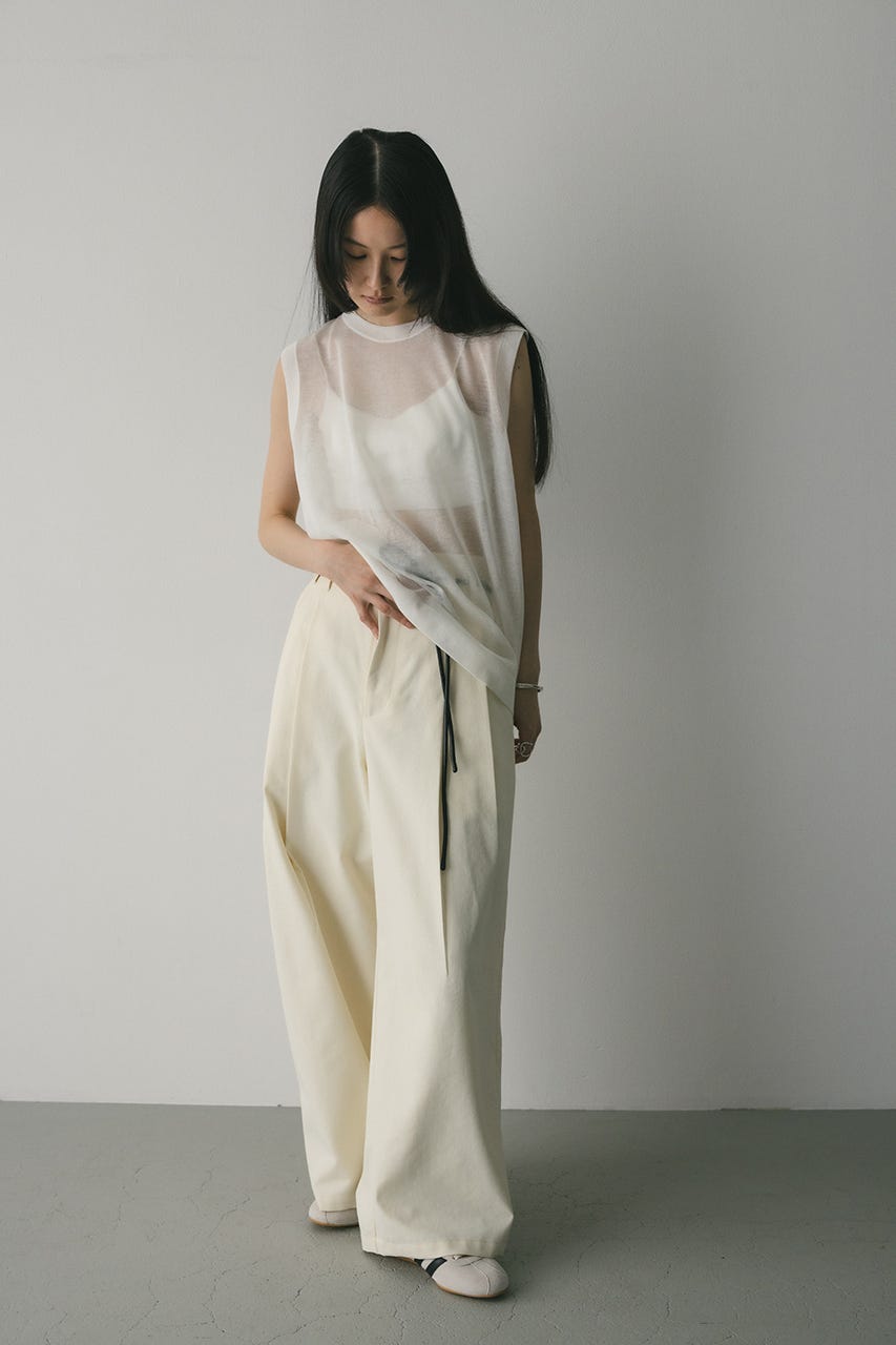 LIHUA リネンニット タンクトップ STYLEMIXER | ウォッシャブルリネンニットタンク (タンクトップ