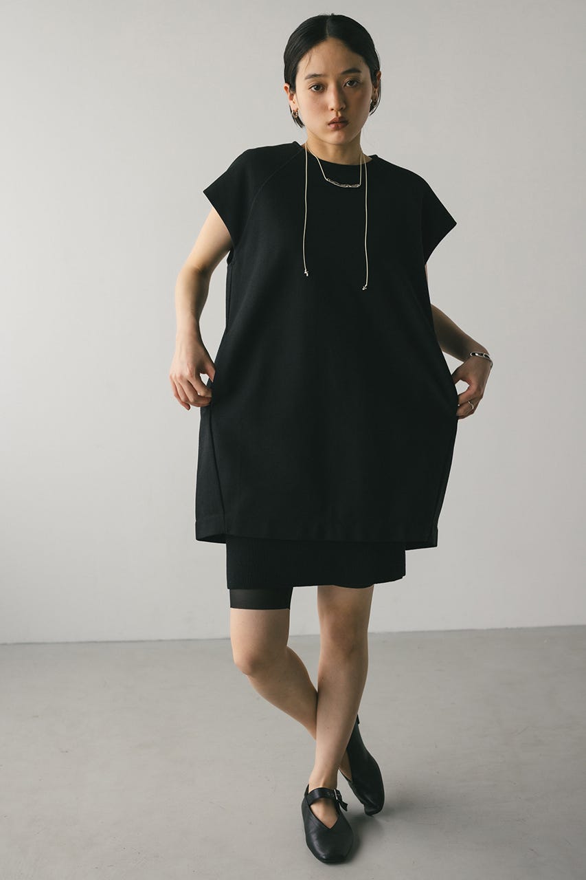 STYLEMIXER テントラインミニワンピース STYLEMIXER テントラインミニワンピース BLK -ファッション通販