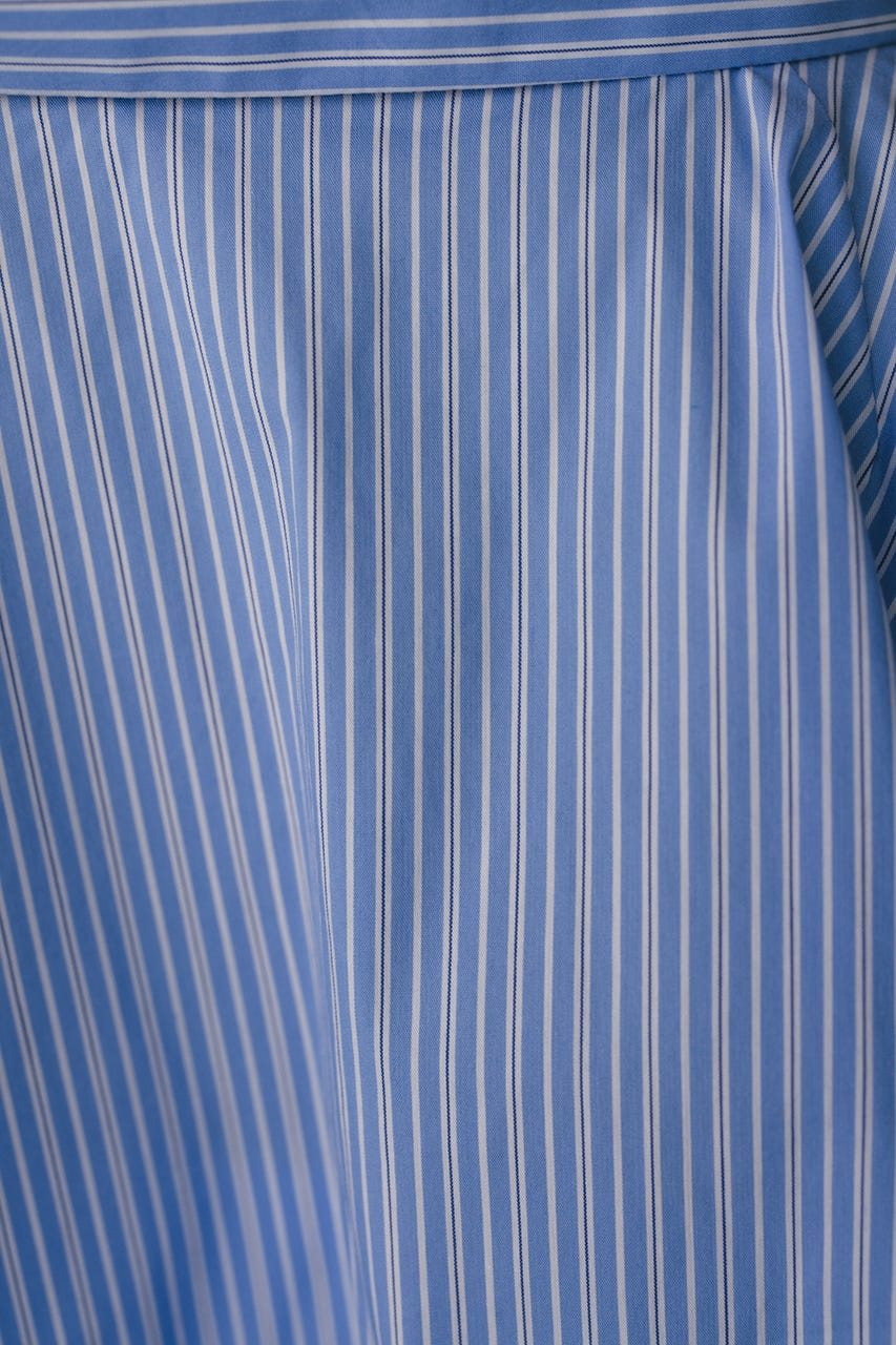 ドルマンショートシャツ 柄BLU FREE