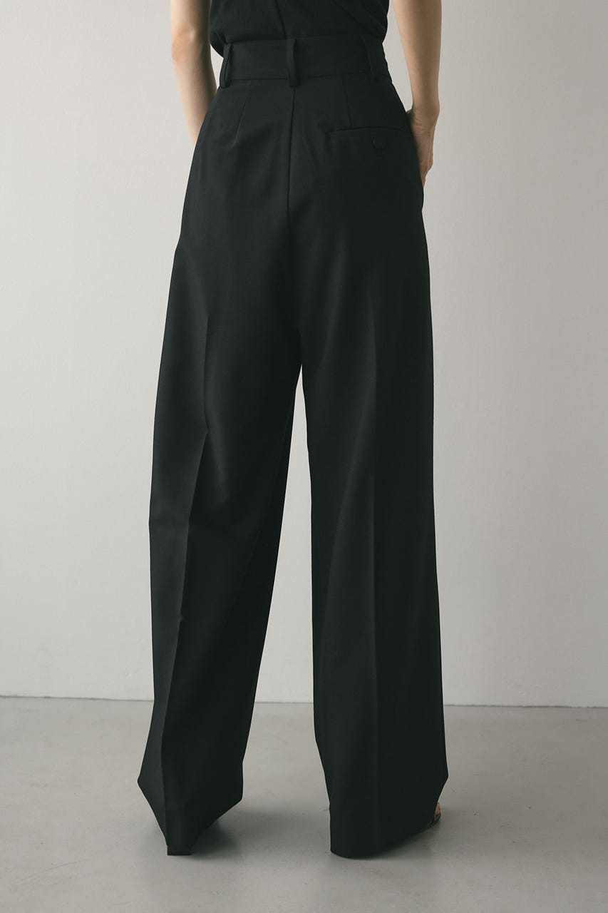 ベーシックツータックパンツ BLK XS